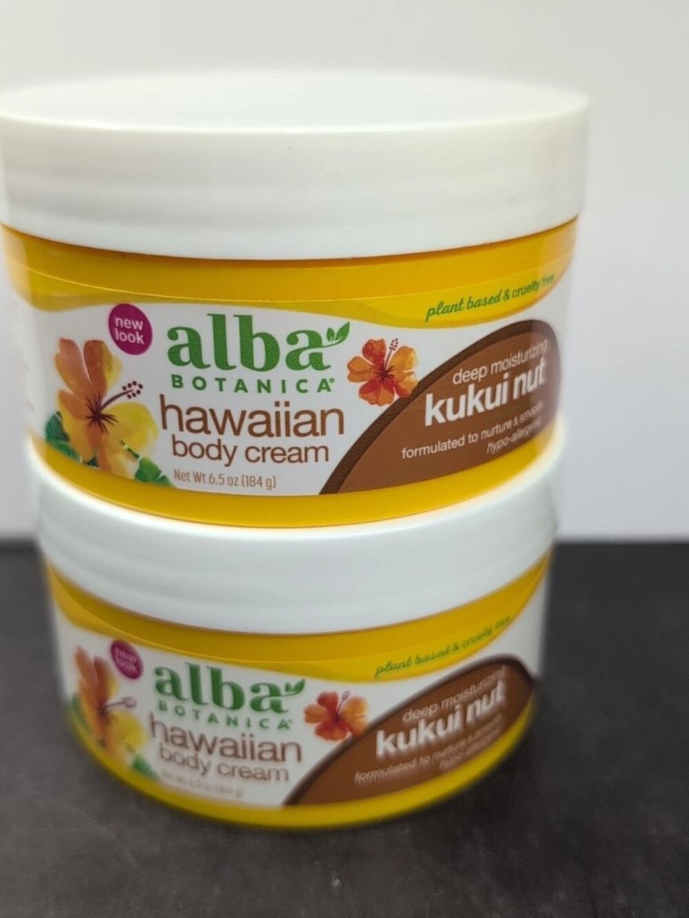 Alba Botanica Kukui Nut Body Cream Moisturizing 6.5 Oz Each 2 pk